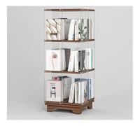 Generisch Rotating Bookcase, Multifunctional Acrylic Bookcase, Transparent Design, 3/4/5/6 niveles, adecuado para Office and Living Room, Bookcase Children's Rotating Bookcase, Modern Style