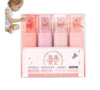 Generisch Rotuladores brillantes con purpurina, de alto rendimiento, 4 colores de niebla anchos, rotuladores brillantes lisos, para notas en el diario | Multipropósito al aire libre para interiores