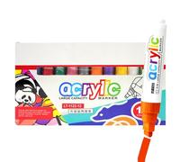 Generisch Rotuladores de doble cara, rotuladores de doble punta, resistentes al agua con punta de 8 mm, gran selección de colores, lavables para diario, ideas de manualidades, diseño de uñas