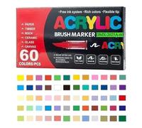 Generisch Rotuladores de pintura acrílica: lápices con punta suave, lápices acrílicos para con agua para precisión y flujo, colores de secado rápido para | para ideas de disfraces de carnaval