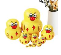 Generisch Ruso, Educativo Animal Patrón Juego apilable, Decorativo Muñecas Decoración del hogar, Para coleccionistas de arte, educadores, padres, niños, hogar, sala de juegos, cumpleaños y