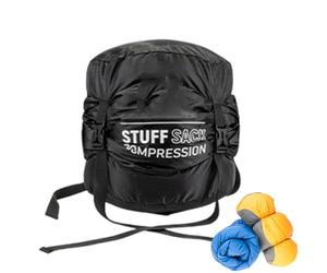 Generisch Saco de compresión para mochilero, saco de compresión impermeable, ligero, transpirable, reutilizable, multifuncional, para senderismo, camping, aventura, Negro , L, Ver descripción