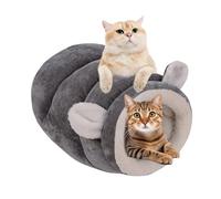 Generisch Saco de dormir - Nido de peluche cálido parcialmente cerrado, cama para perros cubierta y saco de peluche, para casa en caso de frío, lugar de descanso interior gatitos y hurones