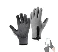 Generisch Sakesfor Ultimate Guantes térmicos antideslizantes a prueba de agua y viento, Velurastore térmicos para pantalla táctil, guantes deportivos para ciclismo (gris, S)