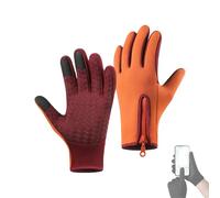 Generisch Sakesfor Ultimate Guantes térmicos antideslizantes a prueba de agua y viento, Velurastore térmicos para pantalla táctil, guantes deportivos para ciclismo (naranja, S)