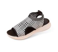 Generisch Sandalia Mujer Verano Trekkingsandalen Con Plataforma Deportiva Amplia Plataforma Sandalias Deportivas Zapatos Verano Sandalias Coloridas Sandalias Mujer Sandalias Baratas, Negro , 37 EU