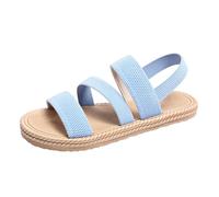 Generisch Sandalias abiertas de moda de verano con temperamento elástico de las mujeres Zapatos transpirables, azul claro, 39 EU X-Estrecho