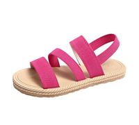 Generisch Sandalias abiertas de moda de verano con temperamento elástico de las mujeres Zapatos transpirables, Rosa intenso., 39 EU X-Estrecho