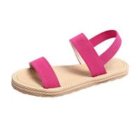 Generisch Sandalias abiertas de moda de verano con temperamento elástico de las mujeres Zapatos transpirables, Rosa intenso., 40 EU