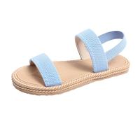 Generisch Sandalias al aire libre de las mujeres de moda de verano sandalias abiertas con temperamento elástico zapatos transpirables, azul claro, 38 EU