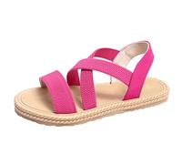Generisch Sandalias anchas Mujeres Mujeres Moda Verano Sandalias Abiertas Con Temperamento Elástico Zapatos Transpirables, Rosa intenso., 41 EU