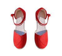 Generisch Sandalias bohemias para mujer, estilo retro, planas, con diamantes de imitación, sandalias de playa cómodas, pies anchos, zapatos de verano con plantilla, sandalias para mujer para playa