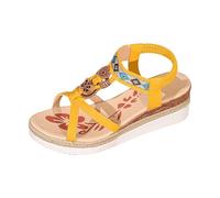 Generisch Sandalias cómodas para mujer con cierre adhesivo y correa trenzada, sandalias con plantilla suave y correa cruzada | Zapatos de verano inspirados en ortopedia para excursiones, Estilo G04