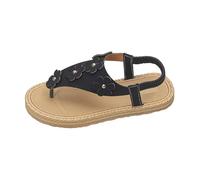 Generisch Sandalias con diseño de flores para un ajuste cómodo, ideales como zapatos de verano para el tiempo libre con soporte del arco del pie., Negro , 42 EU