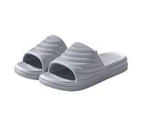 Generisch Sandalias de baño para mujer, antideslizantes, antideslizantes, cómodas, monocolor, unisex, para parejas de amor, para exteriores, gris, 44 EU