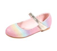 Generisch Sandalias de cristal de moda para niñas con suela suave y aspecto colorido de princesas para la comodidad diaria, Rosa., 28 EU