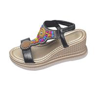 Generisch Sandalias de cuña para mujer, sandalias ortopédicas para mujer, con correa en T, sandalias de ocio, sandalias para exteriores, sandalias de cuña, sandalias de cuña para verano, sandalias de