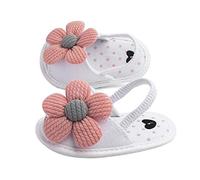 Generisch Sandalias de flor de bebé de ocio suave para bebés soles bebé zapatos de bebé luz brillante, Blanco, 3