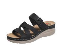Generisch Sandalias de moda para mujer con función de masaje, soporte de arco para un uso relajado en verano, Negro , 42 EU