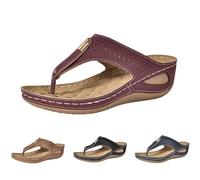 Generisch Sandalias de mujer con plataforma para mujer, pantuflas de cuña con suela gruesa, sandalias de playa, cómodas, estilo bohemio, sandalias de trekking, sandalias de soporte para arco, slide