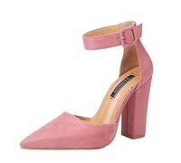 Generisch Sandalias de mujer con tacón medio de encaje clásico cómodo elegante sandalia zapatos de baile para fiestas cerradas zapatos de tiras informales para bodas y fiestas