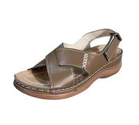 Generisch Sandalias de mujer con tacón, sandalias de plataforma con tacón de cuña, cómodas sandalias de tiras ajustables para el tiempo libre, para la playa, trekking, sandalias ligeras, para