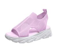 Generisch Sandalias de mujer de malla transpirable de verano sandalias deportivas ortopédicas lavables, tela de punto, sandalias de verano, cómodas suela gruesa, fondo plano, antideslizantes, tallas