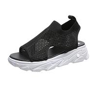Generisch Sandalias de mujer de malla transpirable de verano sandalias deportivas ortopédicas lavables, tela de punto, sandalias de verano, cómodas suela gruesa, fondo plano, antideslizantes, tallas