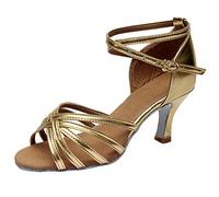 Generisch Sandalias de mujer de moda adecuadas para aprender a bailar ocio diario - zapatos cómodos de verano para mujer, dorado, 38 EU
