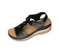 Generisch Sandalias de mujer para el verano Cómodos zapatos de tacón para mujeres conscientes de la moda ideales para el tiempo libre ocasiones elegantes, Negro , 41 EU