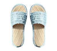 Generisch Sandalias de mujer para uso diario, diseño de puntera abierta, moda versátil para primavera y verano. Estilo casual con correa ancha y suela plana., azul claro, 36 EU