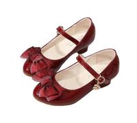 Generisch Sandalias de niña con diseño de tacón alto para el día a día Vestidos Primavera Perfecto entre 3 a 15 años Zapatos de fiesta cómodos, rojo, 31 EU