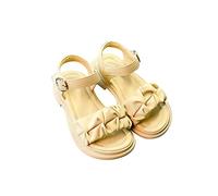 Generisch Sandalias de niña con diseño plisado al aire libre elegantes zapatos de princesa para niños pequeños niños más grandes moda casual cómoda, verde, 35 EU
