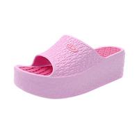 Generisch Sandalias de plataforma para mujer, resistentes al agua, sandalias con plataforma de tacón alto, para exteriores, sandalias informales, sandalias de playa ligeras, modernas, Rosa., 39 EU