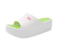 Generisch Sandalias de plataforma para mujer, resistentes al agua, sandalias con plataforma de tacón alto, para exteriores, sandalias informales, sandalias de playa ligeras, modernas, Blanco, 35 EU
