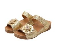 Generisch Sandalias de plataforma para mujer, sandalias romanas de verano, sandalias romanas para mujer, sandalias anchas elegantes de cuña con flores, sandalias vintage de verano, sandalias de playa