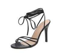 Generisch Sandalias de tiras para mujer con tacón, zapatos de tacón alto, sandalias antideslizantes para el tiempo libre, zapatos de noche, cómodos, zapatos de verano, elegantes, para el tiempo libre