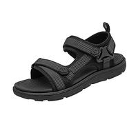 Generisch Sandalias de trekking para hombre con plantilla, sandalias deportivas abiertas, sandalias ortopédicas para exteriores, ligeras, extraanchas, clásicas, cómodas, zapatos de verano, Negro , 44