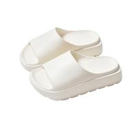 Generisch Sandalias de verano con suela gruesa para hombre y mujer, 55 mm, sandalias de arco de coco 088, Blanco, 40 EU