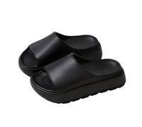 Generisch Sandalias de verano con suela gruesa para hombre y mujer, 55 mm, sandalias de arco de coco 088, Negro , 40 EU