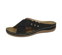 Generisch Sandalias de verano de color sólido con flores huecas transpirables con fondo grueso para mujer, sandalias grandes, zapatos altos, tacón grueso, Negro , 38 EU