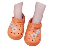 Generisch Sandalias de verano encantadoras para niños con un bonito escote y plantilla suave que brilla en la oscuridad, zapatos de playa ligeros para, naranja, 17 EU