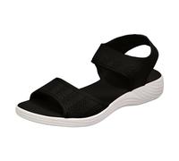Generisch Sandalias de verano para mujer, cómodas, lavables, con espalda descalza, zapatos abiertos, ortopédicas, elegantes, sandalias deportivas, sandalias informales para mujer, negro B, 37 EU Ancho