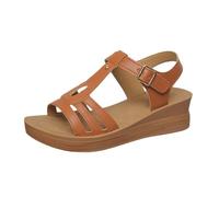 Generisch Sandalias de verano para mujer, cómodas sandalias de verano para mujer, zapatos de cuña informales con punta abierta para el día a día, par perfecto de vaqueros y zapatos cómodos para clima