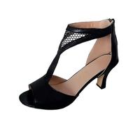 Generisch Sandalias de verano para mujer, sandalias de noche para fiesta básica, zapatos de verano de moda, tacones altos, punta abierta, sandalias huecas, sandalias de novia, zapatos de tirantes