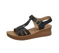 Generisch Sandalias de verano para mujer, sandalias de verano para mujer, zapatos de cuña informales con punta abierta para uso diario, par perfecto para jeans y zapatos cómodos para climas cálidos