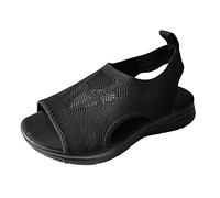 Generisch Sandalias de verano para mujer, zapatos descalzos, pies anchos, ortopédicos, cómodos, planos, ligeros, descalzos, sandalias de malla para mujer, sandalias anchas para mujer, zapatos