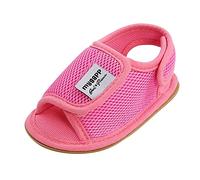 Generisch Sandalias de verano zapatos suaves sandalias de senderismo solo chicos de goma bebé red niña antideslizante zapatos planos de bebé, Rosa intenso., 6-12 meses