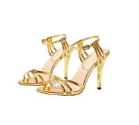 Generisch Sandalias elegantes con punta puntiaguda y tacón de aguja, perfectas para fiestas nocturnas y bodas o bailes de graduación. Con correa estrecha en el tobillo. Tacones altos. Plataforma 36