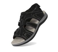 Generisch Sandalias elegantes ortopédicas para mujer con tacón de cuña, cómodas para, con punta abierta y soporte de arco, parte superior baja, punta redonda, informal para, Negro , 36 EU